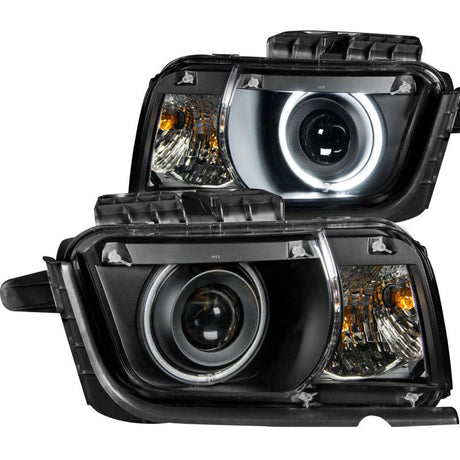 ANZO 2010-2013 Chevrolet Camaro Projector Headlights w/ Halo Black (CCFL) 121312