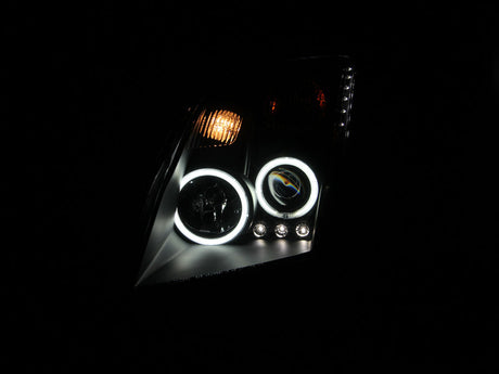 ANZO 2007-2012 Nissan Sentra Projector Headlights Black 121276