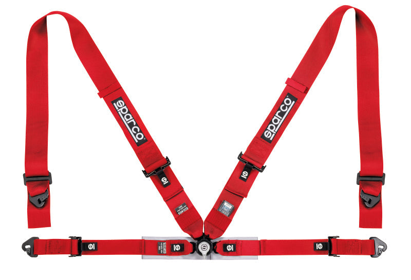 Sparco Belt 4Pt 3in/2in Competition Harness - Red 04716M1RS