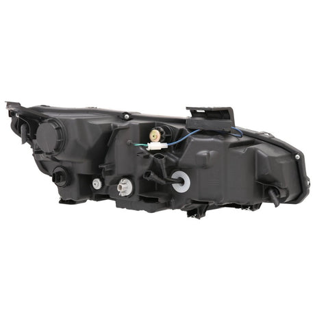 ANZO 16-17 Honda Civic Projector Headlights Plank Style Black w/Amber/Sequential Turn Signal 121527
