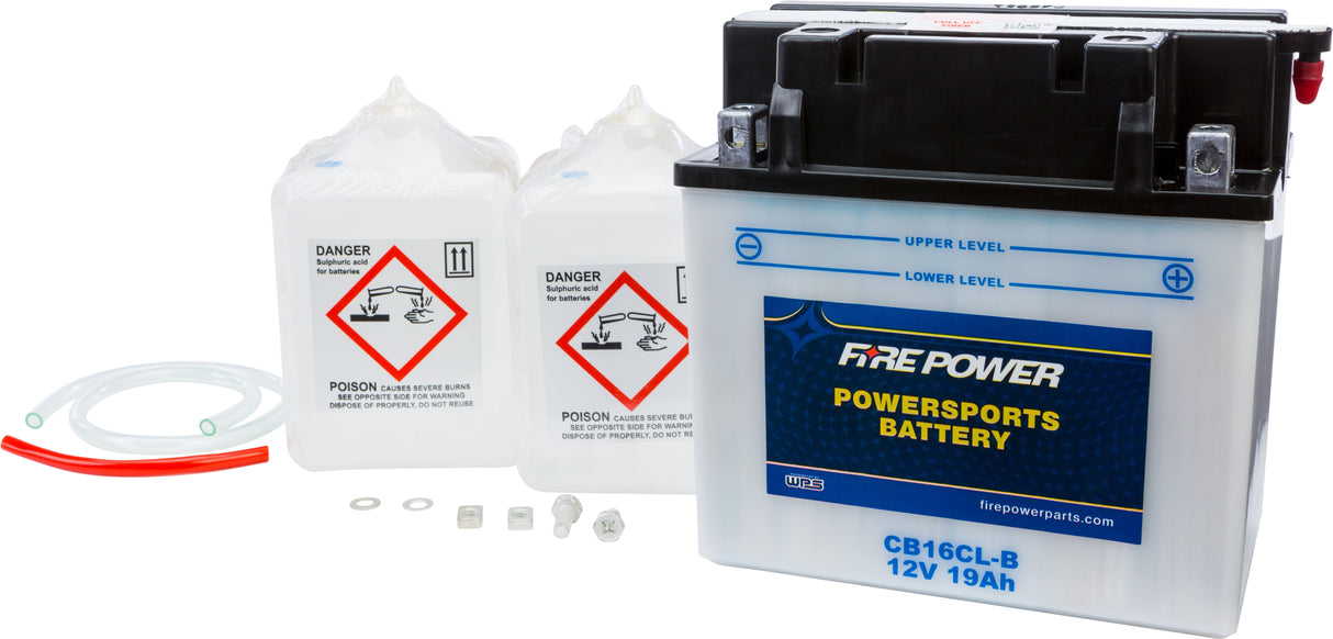 FIRE POWER Battery W/Acid Cb16cl-B 12v Heavy Duty CB16CL-B