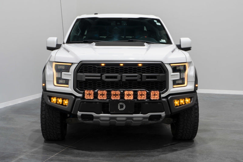 Diode Dynamics 17-20 Ford Raptor SS5 Grille CrossLink Lightbar Kit - Pro White Combo DD7337