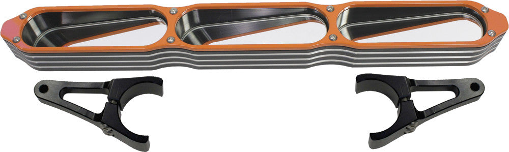 MODQUAD3-Panel Rear View Mirror W/Bezel Orange 2"MIR-BEZ-OR