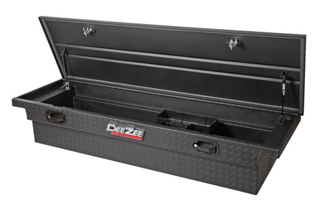 Deezee Universal Tool Box - Red Crossover - Single Lid Black BT Pull Handle (Low/Txt Blk) DZ 10170LTB