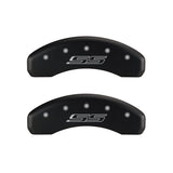MGP 4 Caliper Covers Engraved Front Gen 5/Camaro Engraved Rear Gen 5/SS Red finish silver ch 14036SCS5RD