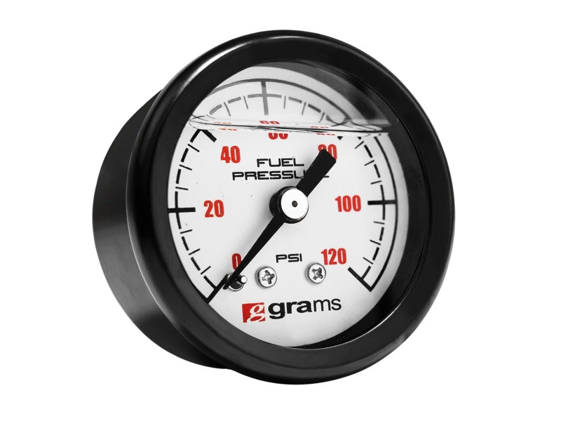 Grams Performance Universal 0-120 PSI Fuel Pressure Guage - White Face G2-99-1200W