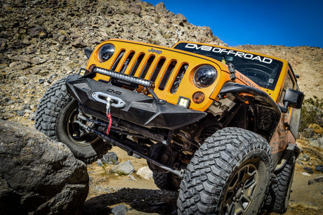 DV8 Offroad 07-18 Jeep Wrangler JK Front Aluminum Inner Fender - Black INFEND-01FB