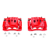 Power Stop 08-12 Ford F-250 Super Duty Rear Red Calipers w/Brackets - Pair S5076
