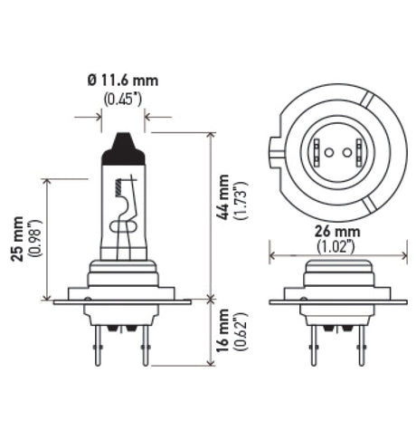 Hella Optilux 12V/55W H7 Extreme Blue Bulb (Pair) LAH71071362