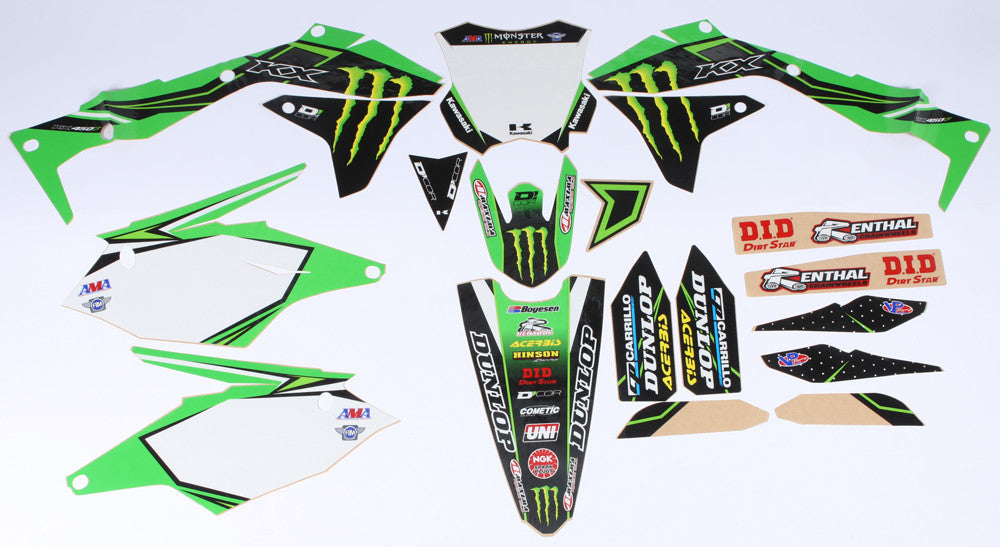 D-COR Complete Kit 16 Monster Kaw Kxf 450 16 Wht Bg 20-20-729