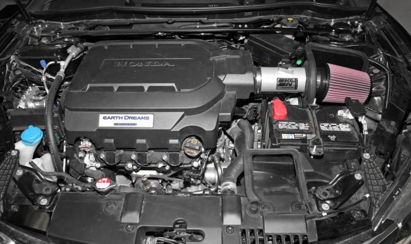 K&N 13-14 Honda Accord 3.5L V6 69 Series Typhoon Air Intake System - Silver Cold Air Intake Kit 69-1212TS