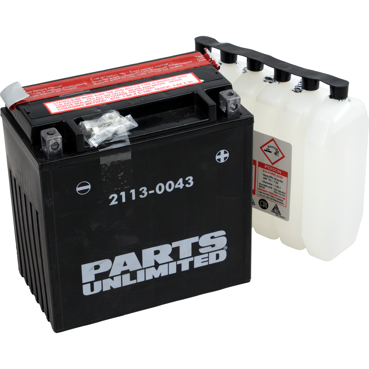 Parts Unlimited Agm Battery - Ytx16clb-Bs 1.05 L Ctx16cl-Bbs