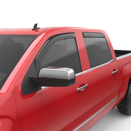 EGR 14+ Chev Silverado/GMC Sierra Crw Cab In-Channel Window Visors - Set of 4 - Matte (571775) 571775