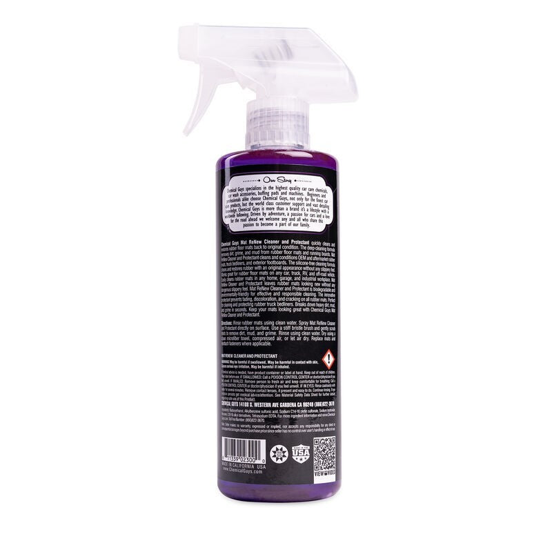 Chemical Guys Mat ReNew Rubber + Vinyl Floor Mat Cleaner & Protectant - 16oz CLD_700_16