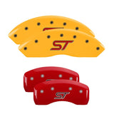 MGP 4 Caliper Covers Engraved Front & Rear ST Logo Red Finish Silver Char 2021 Ford Explorer 10252SSTORD