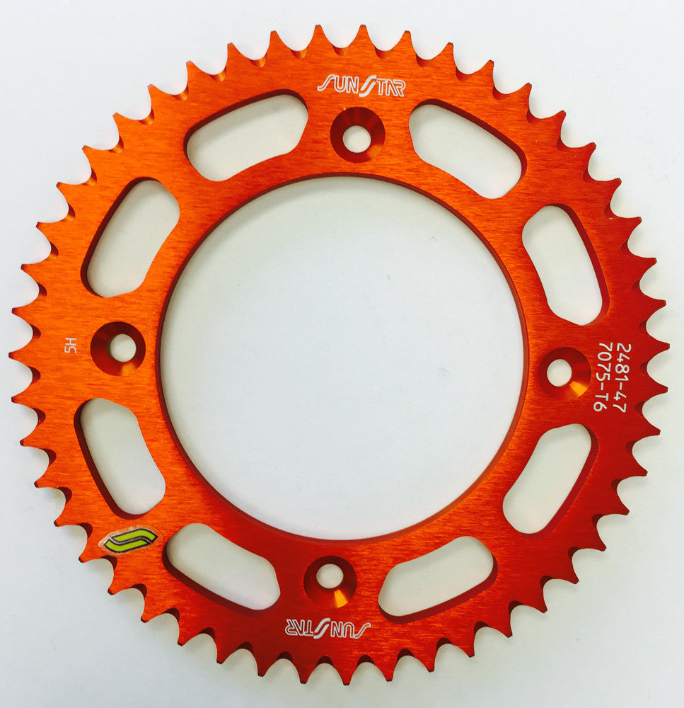 SUNSTAR Rear Sprocket Aluminum 47t-428 Org Husq/Ktm 5-248147OR