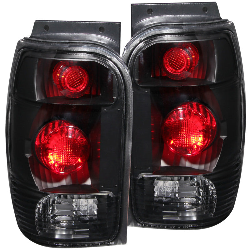 ANZO 1998-2001 Ford Explorer Taillights Black 211084