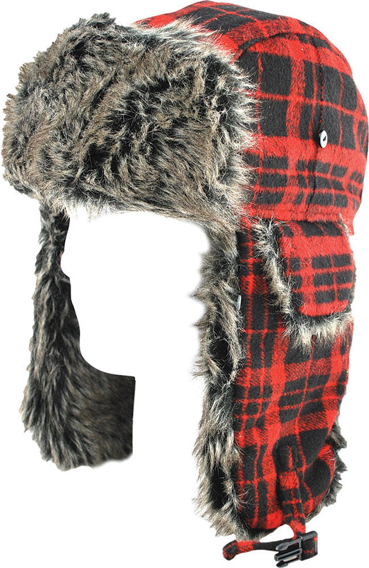 ZAN Coldweather Trooper Hat Buffalo Plaid WTH068