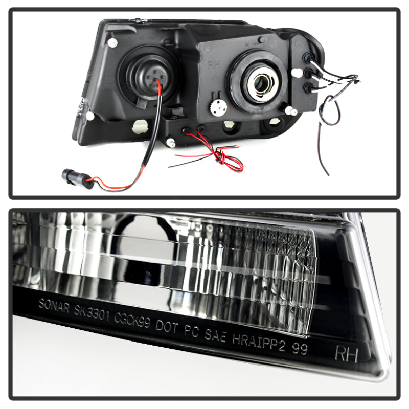 Spyder Jeep Grand Cherokee 99-04 Projector Headlights LED Halo LED Black Smoke PRO-YD-JGC99-HL-BSM 5078568