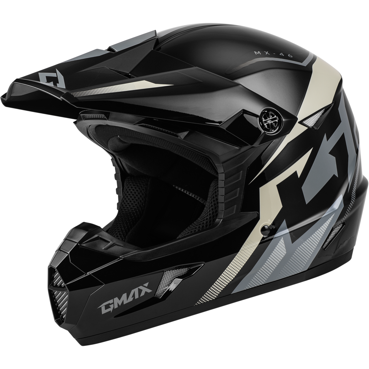 GMAX Mx-46 Compound Helmet Black/Grey/White Lg D3464456