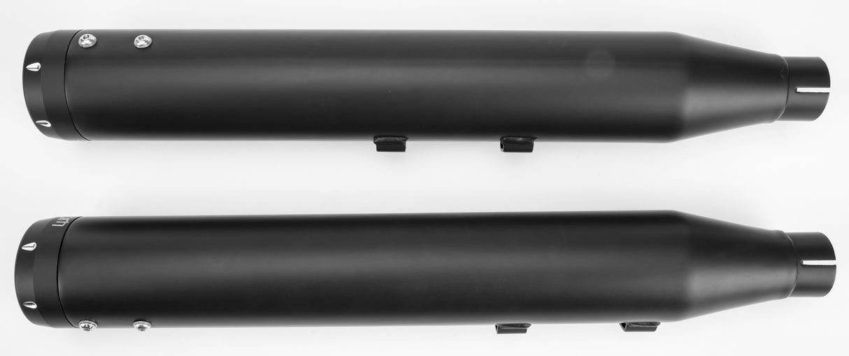 FREEDOM 3 1/4" Signature Slip-On Black W/Black Tip Softail HD00366