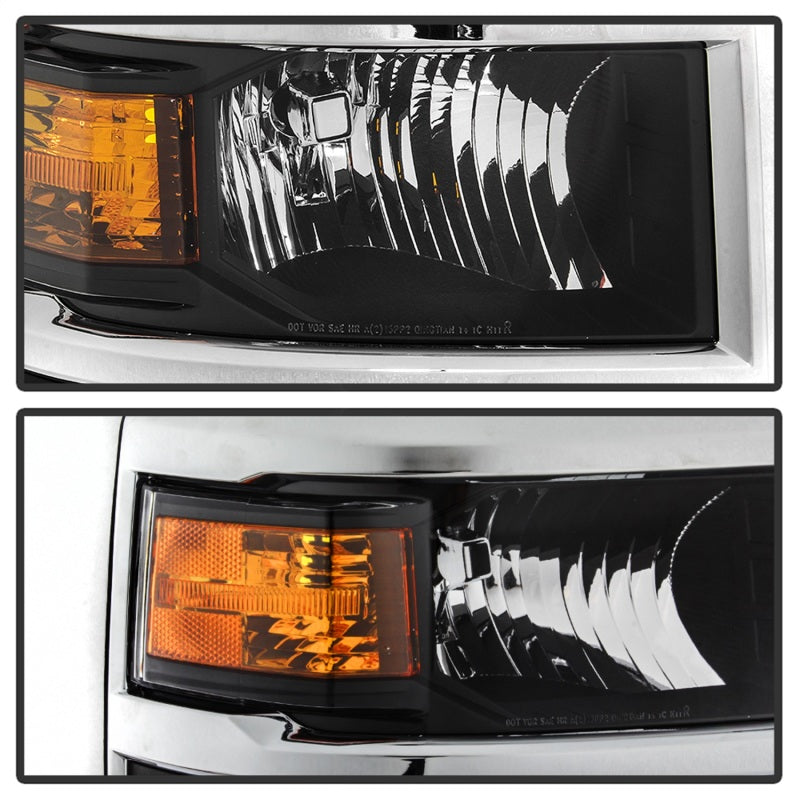 xTune 14-15 Chevy Silverado 1500 (New Body) OEM Style Headlights w/Trim - Blk (HD-JH-CS14-CC-BK) 9042447