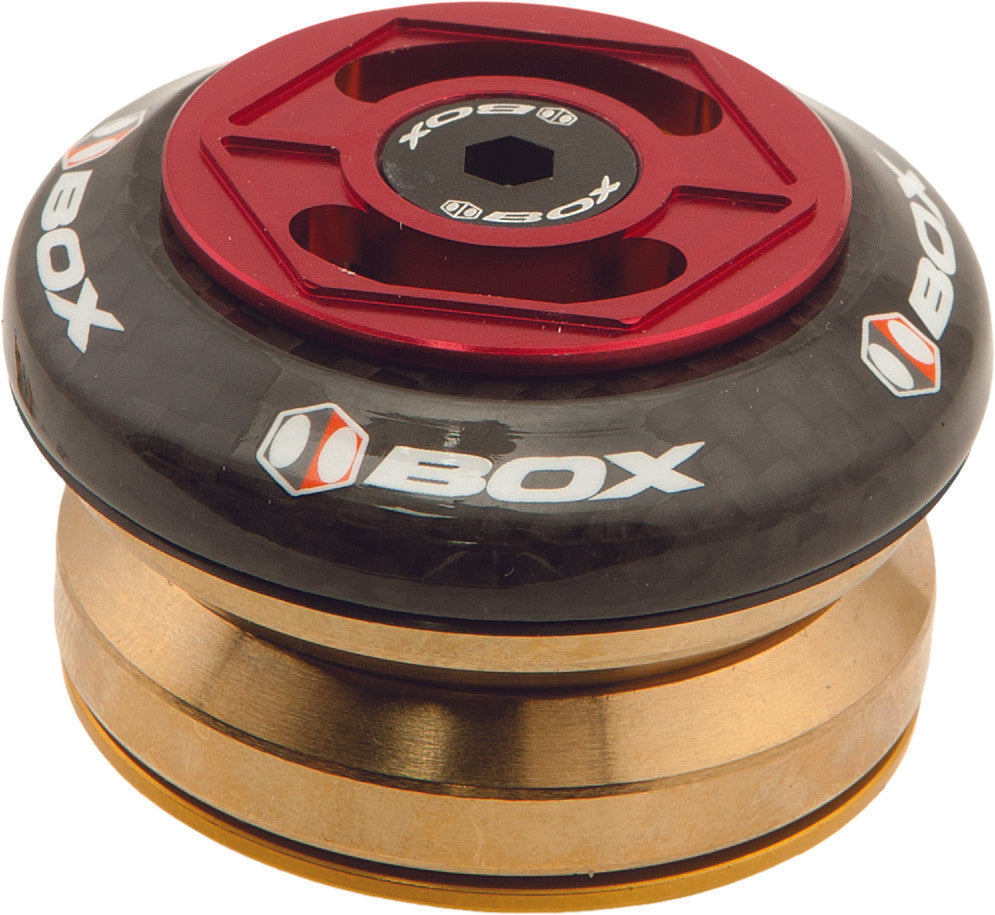 BOX Glide Carbon Integrated Headset Red 1-1/8" BX-HS14GC118-RD