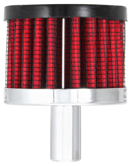 K&N Steel Base Crankcase Vent Filter .5in Vent OD x 2in OD x 1.5in Height 62-1010