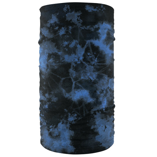 ZAN Motley Tube Fleece Lined Black & Blue Tie Dye TF775