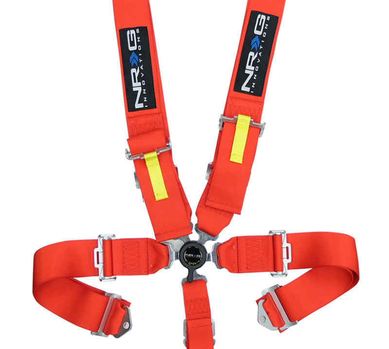 NRG SFI 16.1 5PT 3in. Seat Belt Harness / Cam Lock - Red SBH-RS5PCRD