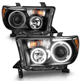ANZO 2007-2013 Toyota Tundra Projector Headlights w/ Halo Black (CCFL) 111174