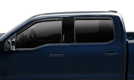 AVS 15-18 Ford F-150 Supercrew Ventvisor In-Channel Front & Rear Window Deflectors 4pc - Smoke 194975