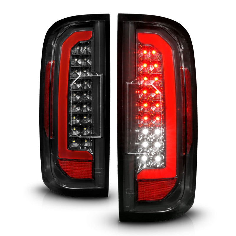 ANZO 15-21 GMC Canyon Full LED Taillights w/ Red Lightbar Black Housing/Clear Lens 311434