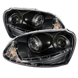 Spyder Volkswagen GTI 06-09/Jetta 06-09 Xenon/HID Model Only - DRL Black PRO-YD-VG06-HID-DRL-BK 5017529