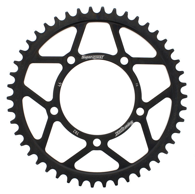 SUPERSPROX Rear Sprocket Steel 46t-525 Blk Apr RFE-702-46-BLK