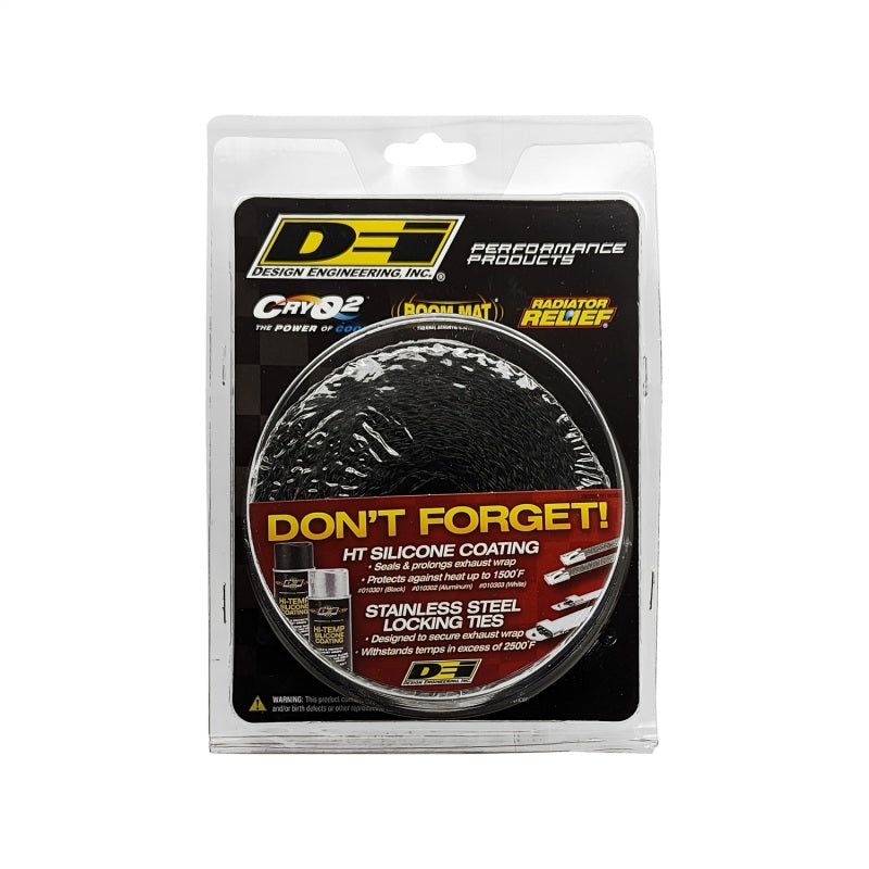 DEI Exhaust Wrap 2in x 25ft - Titanium - Black 10004