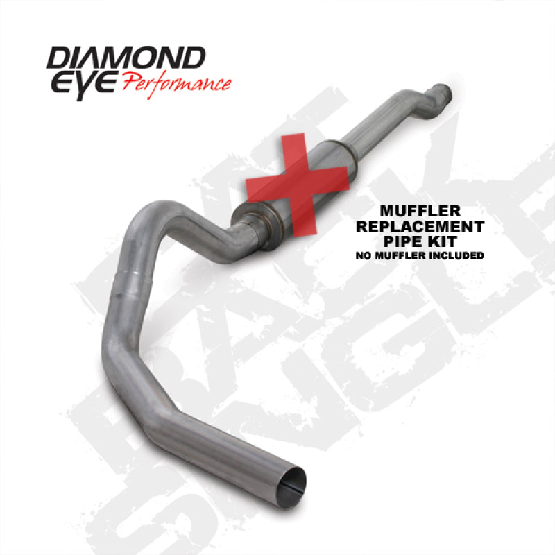 Diamond Eye KIT 4in CB MFLR RPLCMENT PIPE SGL AL: 03-07 FORD 6.0L F250/F350 (Extended Cab Only) K4338A-RP