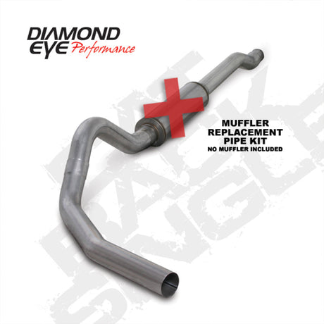Diamond Eye KIT 4in CB MFLR RPLCMENT PIPE SGL AL: 03-07 FORD 6.0L F250/F350 (Extended Cab Only) K4338A-RP