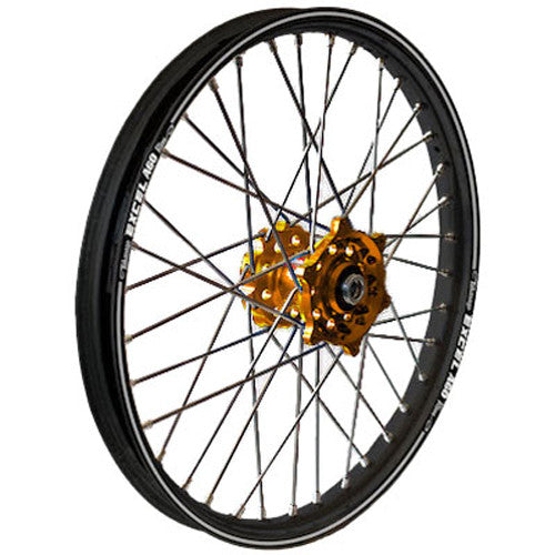 DUBYA Front Wheel 1.60 X 21 Gold Hub Black Rim 56-3134GB