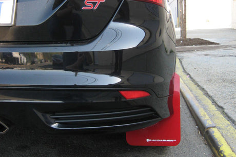Rally Armor 12-19 Ford Focus ST / 16-19 RS Black UR Mud Flap w/ Nitrous Blue Logo MF27-UR-BLK/NB