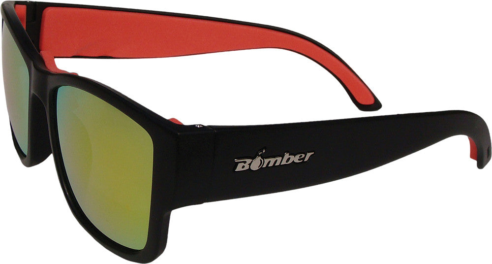 BOMBER Gomer Bomb Floating Eyewear Matte Black W/Red Mirror Lens GM101-RM-RF