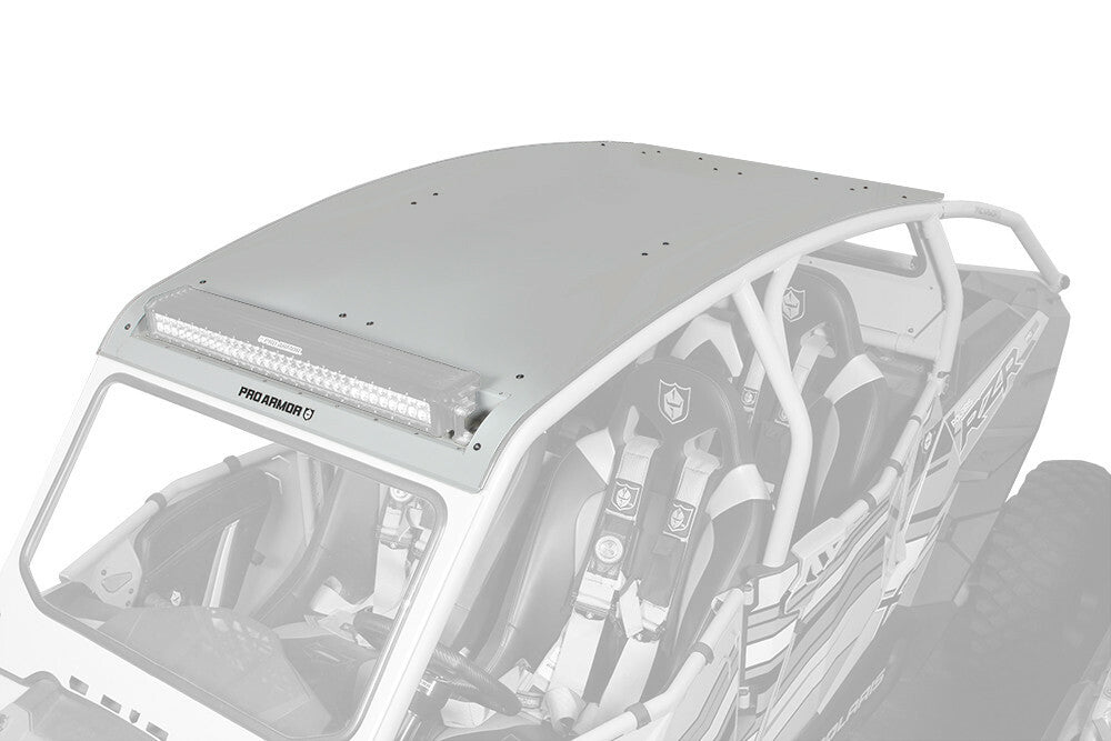 PRO ARMOR Asylum Roof W/Light Bar Pocket Sparkle Silver Metallic P144R121SSM