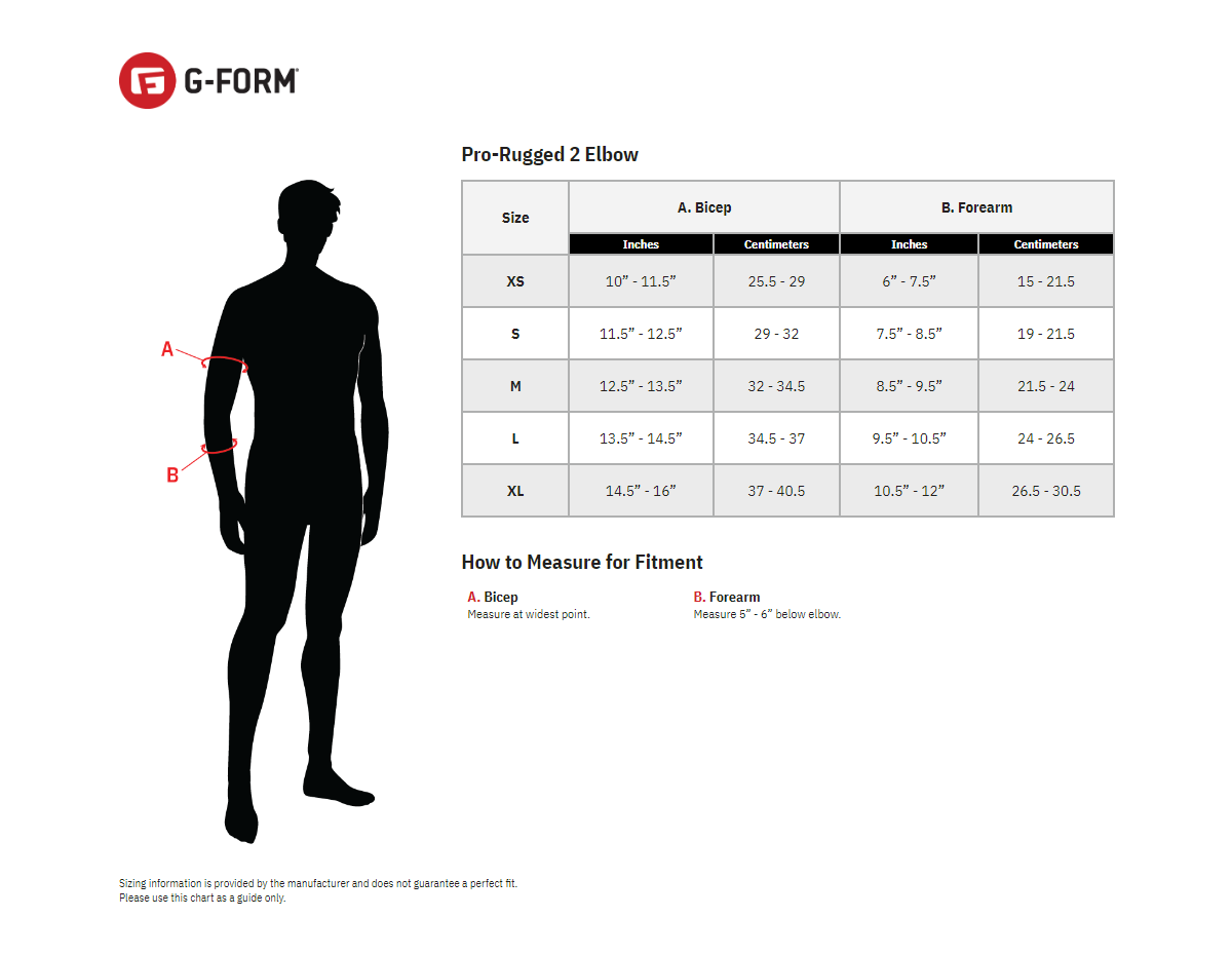 G-FORM Pro-Rugged 2 MTB Elbow Guards - Black - Small EP3502013