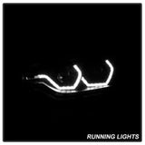 Spyder 12-14 BMW F30 3 Series 4DR Projector Headlights - LED DRL - Black (PRO-YD-BMWF3012-DRL-BK) 5084347