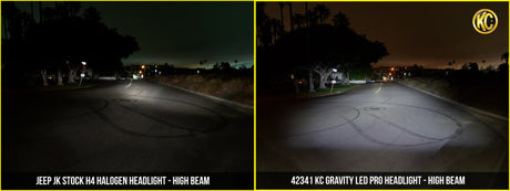 KC HiLiTES 07-18 Jeep JK (Not for Rubicon/Sahara) 7in. Gravity LED Pro DOT Headlight (Pair Pack Sys) 42341