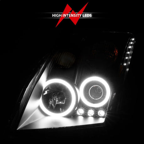 ANZO 2007-2012 Nissan Sentra Projector Headlights Black 121276