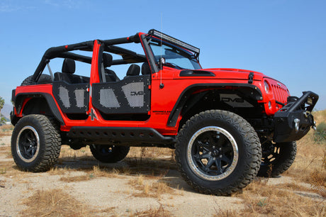 DV8 Offroad Aluminum Mesh Inserts For Rear JK Rock Doors RDSTTB-RMS