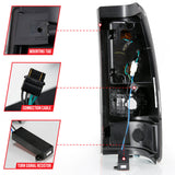 ANZO 1999-2002 Chevy Silverado 1500 LED Taillights Plank Style Black w/Clear Lens 311330