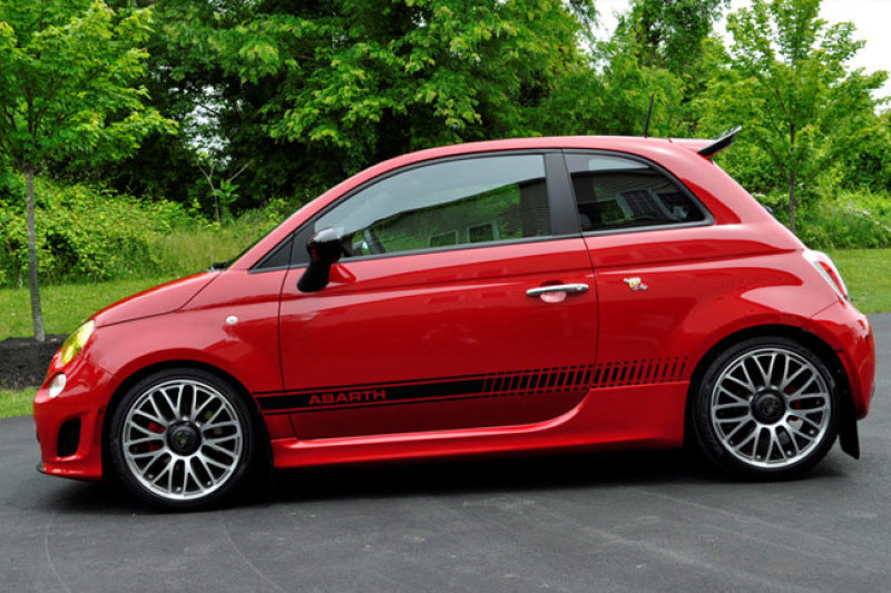 Rally Armor 2012-18 Fiat 500 (Pop/Sport/Lounge/Abarth) Red Mud Flap w/ White Logo MF25-UR-RD/WH