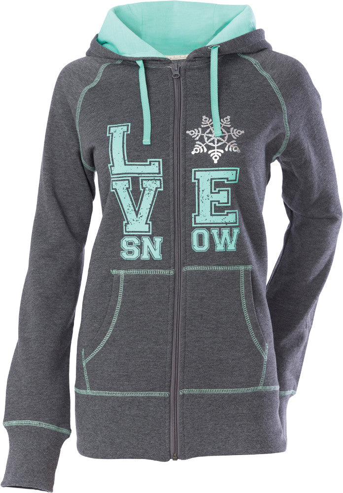 DSG Love Sno Zip Hoodie 4x Charcoal 97365